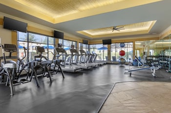 Stay fit and active in our well-equipped gym featuring treadmills, ellipticals, and a rowing machine. at Hilton Vacation Club Scottsdale Links Resort