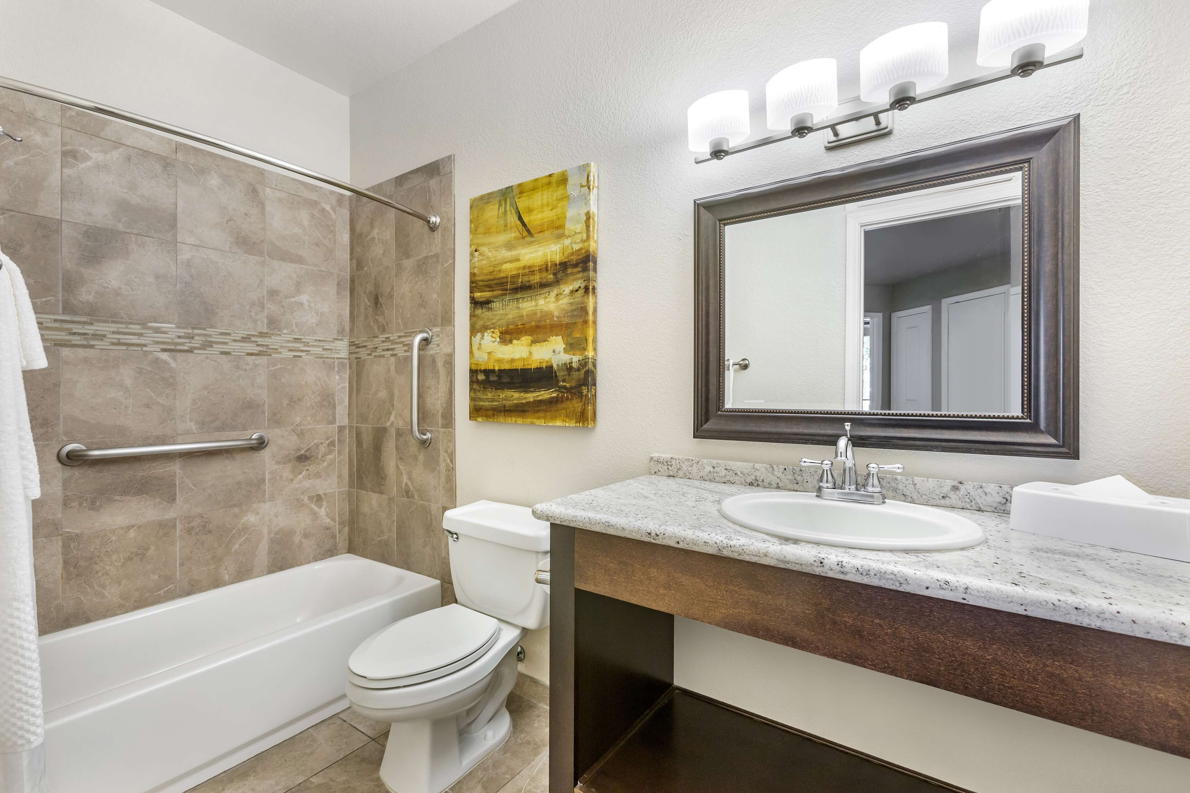 free toiletries, hair dryer, towels