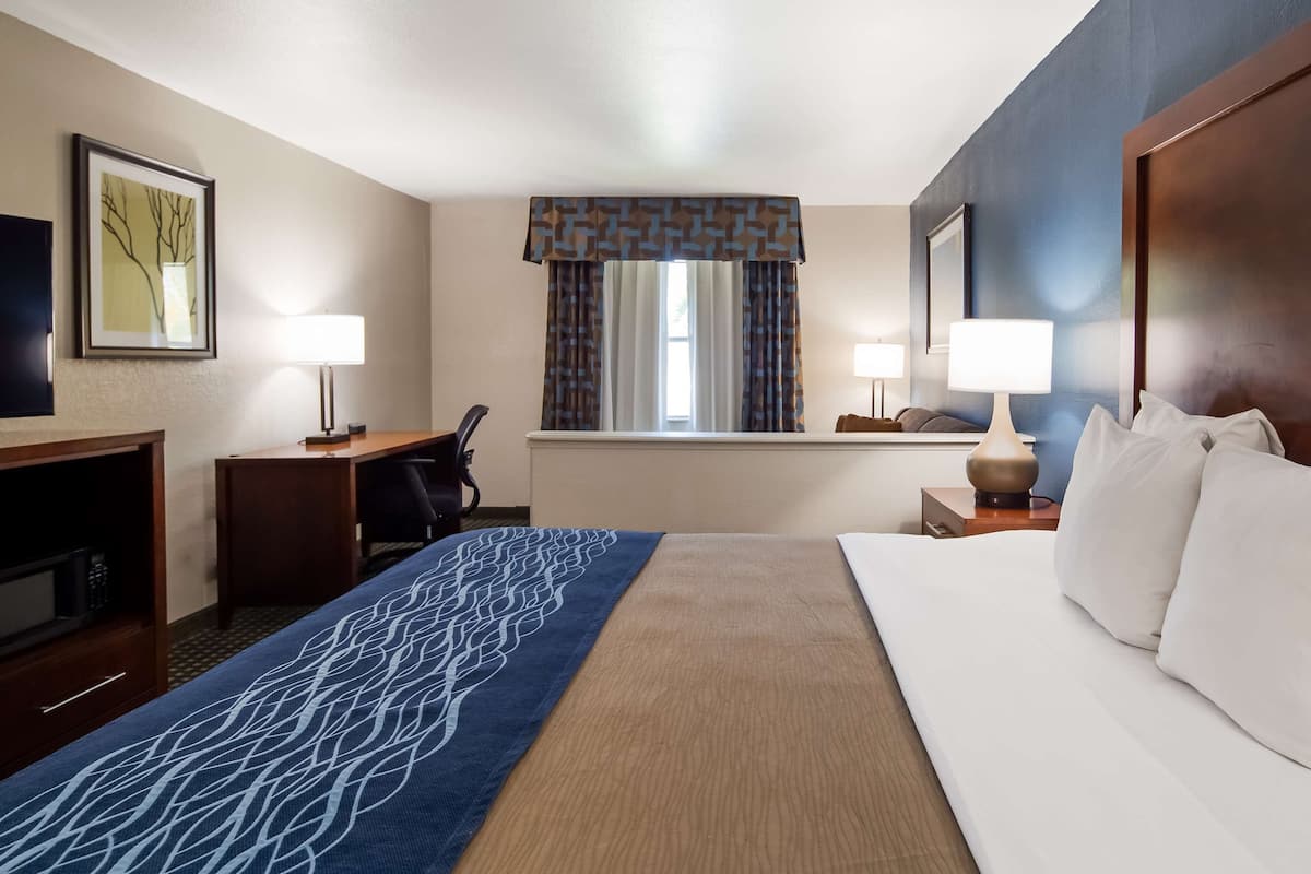 Quarto executivo, 1 cama King, para não fumantes, geladeira e micro-ondas (with Sofabed) | Camas com colchões pillow-top, cofres nos quartos, escrivaninha