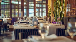 Breakfast, lunch, dinner served; international cuisine, garden views