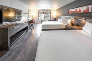 aloft, Room, 2 Queen Beds | Premium bedding, in-room safe, desk, iron/ironing board