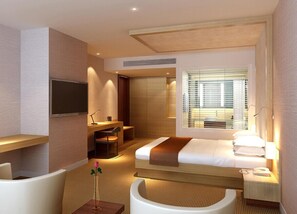 Premium bedding, in-room safe, soundproofing, rollaway beds