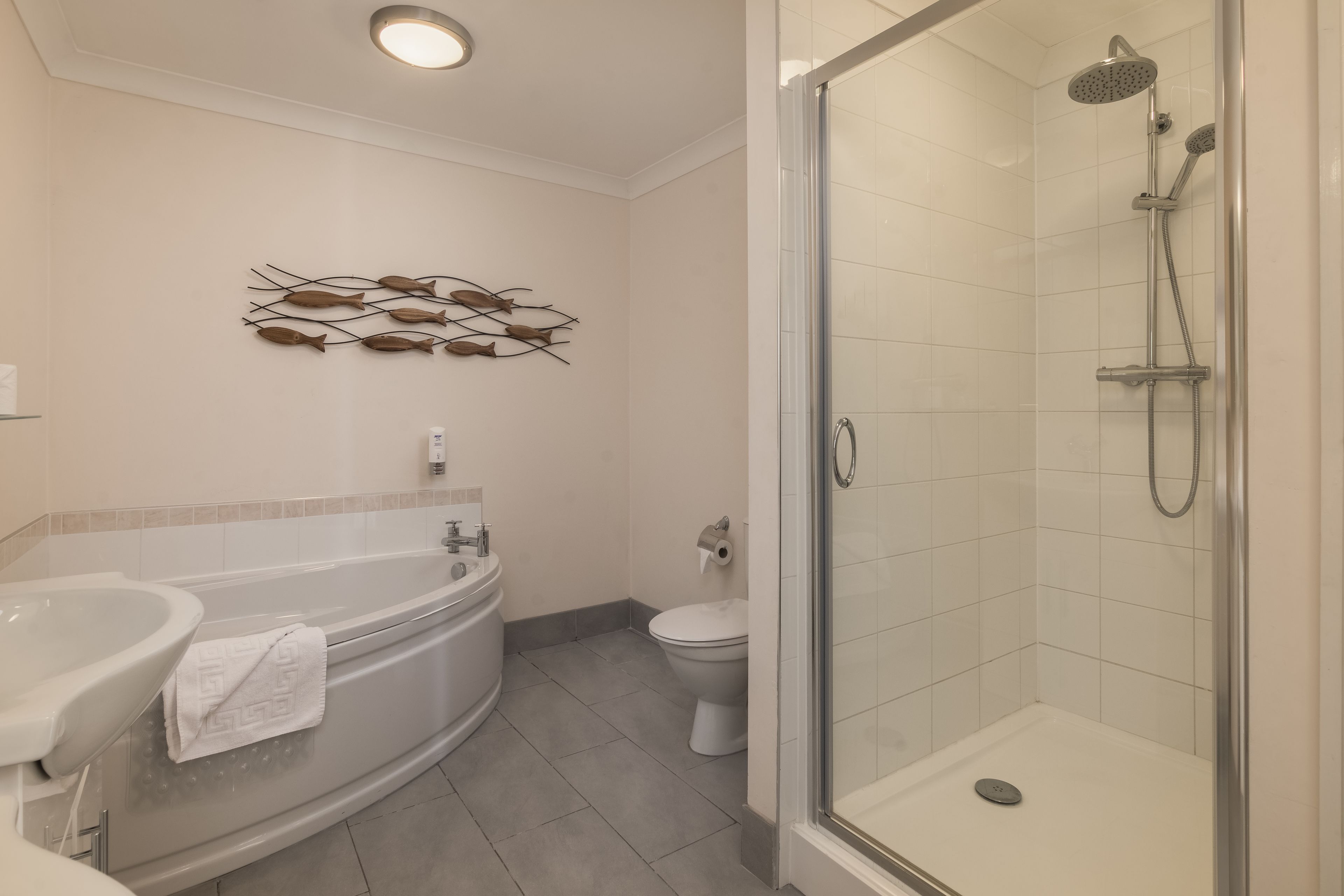 Superior Suite, 1 King Bed, Non Smoking | Bathroom shower