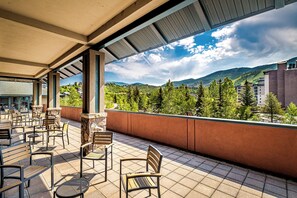 Outdoor banquet area