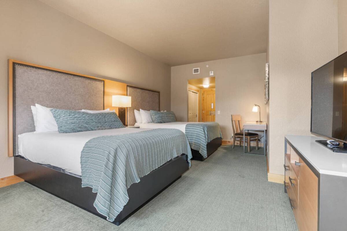 In-room safe, blackout curtains, iron/ironing board