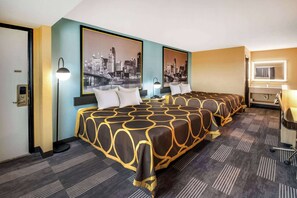 Room, Multiple Beds | Desk, blackout drapes, iron/ironing board, free WiFi