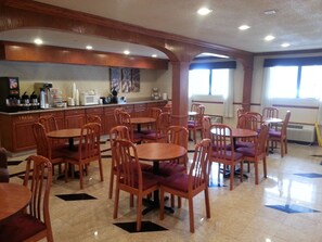 Free daily self-serve breakfast