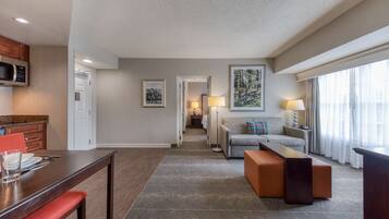 Suite, 2 Bedrooms, Non Smoking, 2 Bathrooms (1 King or 2 Queen Beds) | Living area | Flat-screen TV, pay movies