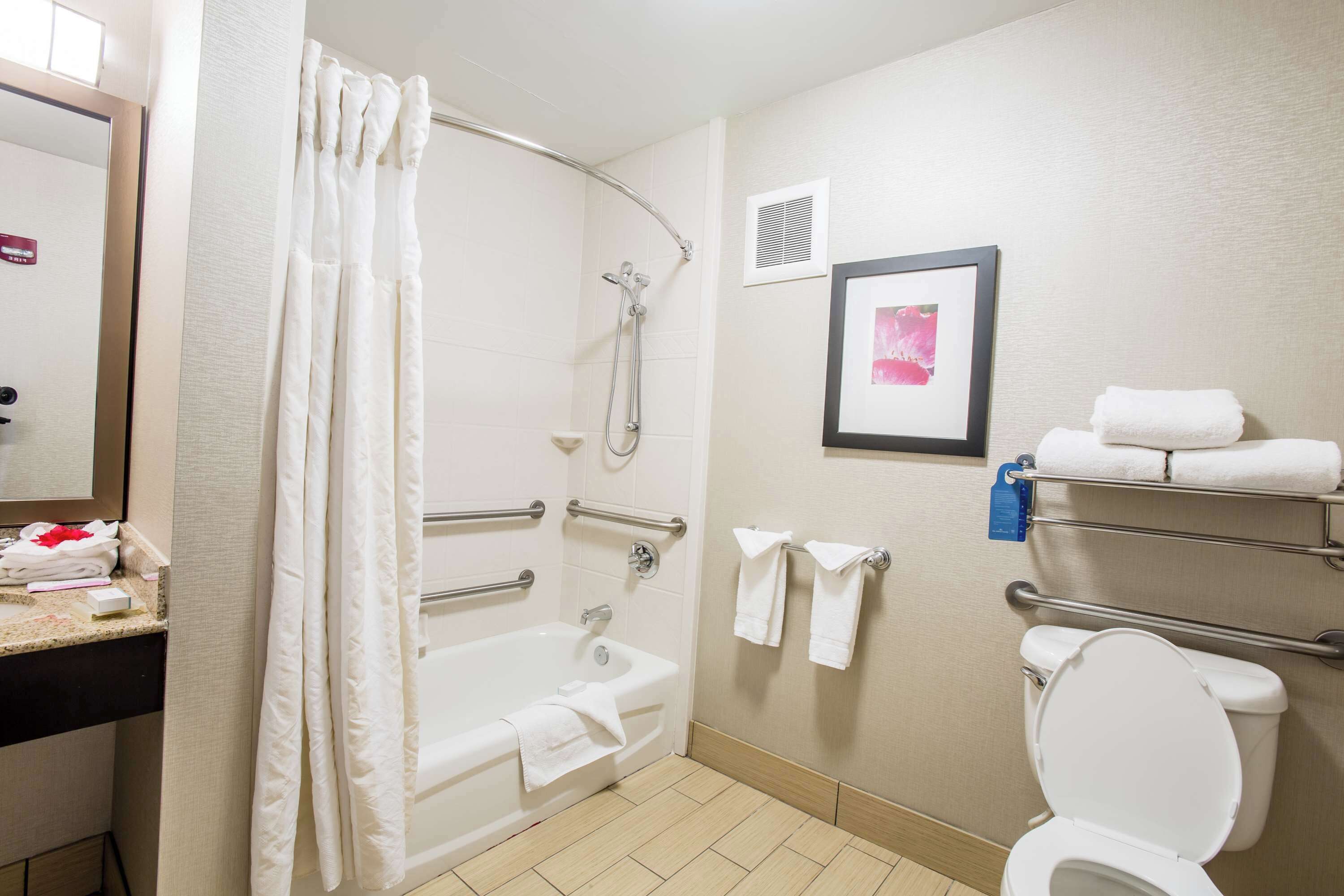 room, 1 king bed, accessible, bathtub | bathroom | hydromassage showerhead, designer toiletries, hair dryer, towels