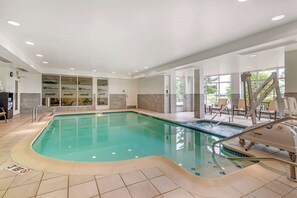 Indoor pool, open 6:00 AM to 10:00 PM, sun loungers