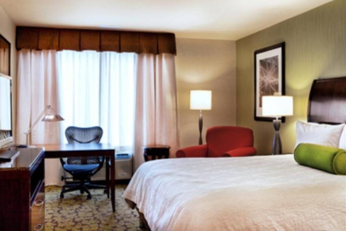 In-room safe, desk, laptop workspace, iron/ironing board