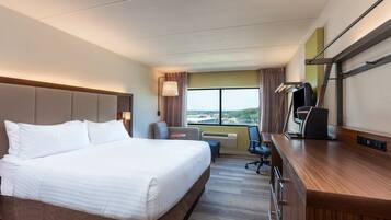 In-room safe, desk, laptop workspace, blackout drapes