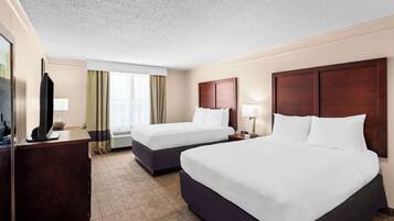 Premium bedding, down comforters, in-room safe, desk