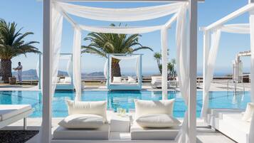 2 outdoor pools, pool umbrellas, sun loungers