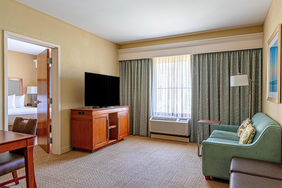 55-inch flat-screen TV with cable channels, TV, Netflix