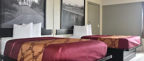 2 Queen Beds, Interior Room, Non-Smoking | Individually decorated, individually furnished, desk, laptop workspace