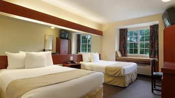 Hypo-allergenic bedding, in-room safe, desk, soundproofing