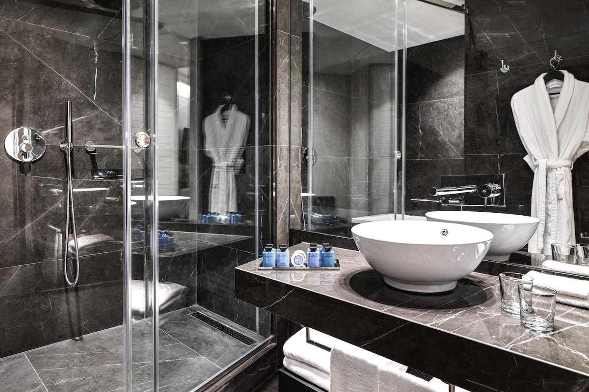 Premium bedding, memory-foam beds, in-room safe, desk