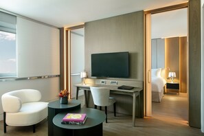Premium bedding, memory-foam beds, in-room safe, desk