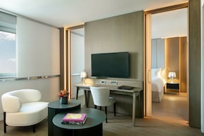 Premium bedding, memory-foam beds, in-room safe, desk