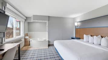 Suíte premier, 1 cama King, para não fumantes | Camas com colchões pillow-top, escrivaninha