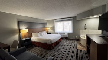 Suite, 1 King Bed, Non Smoking | Pillowtop beds, desk, laptop workspace, blackout drapes