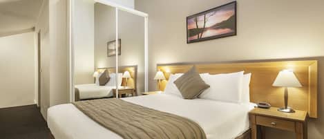 1 bedroom, hypo-allergenic bedding, in-room safe, desk