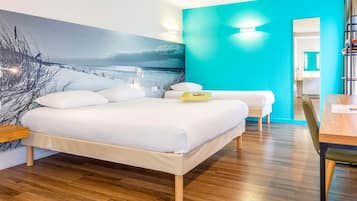 Premium bedding, soundproofing, iron/ironing board