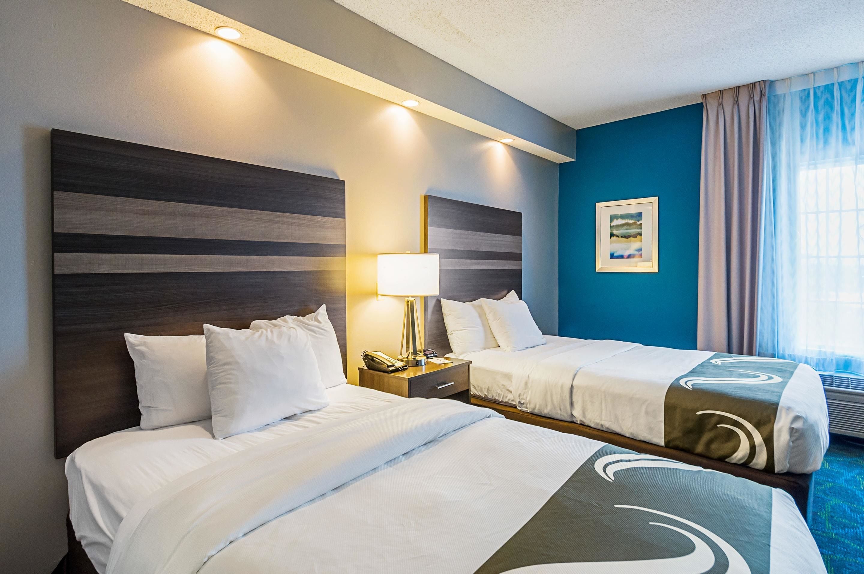 standard double room, 2 double beds, non smoking | pillow-top beds, desk, iron/ironing board, free wifi