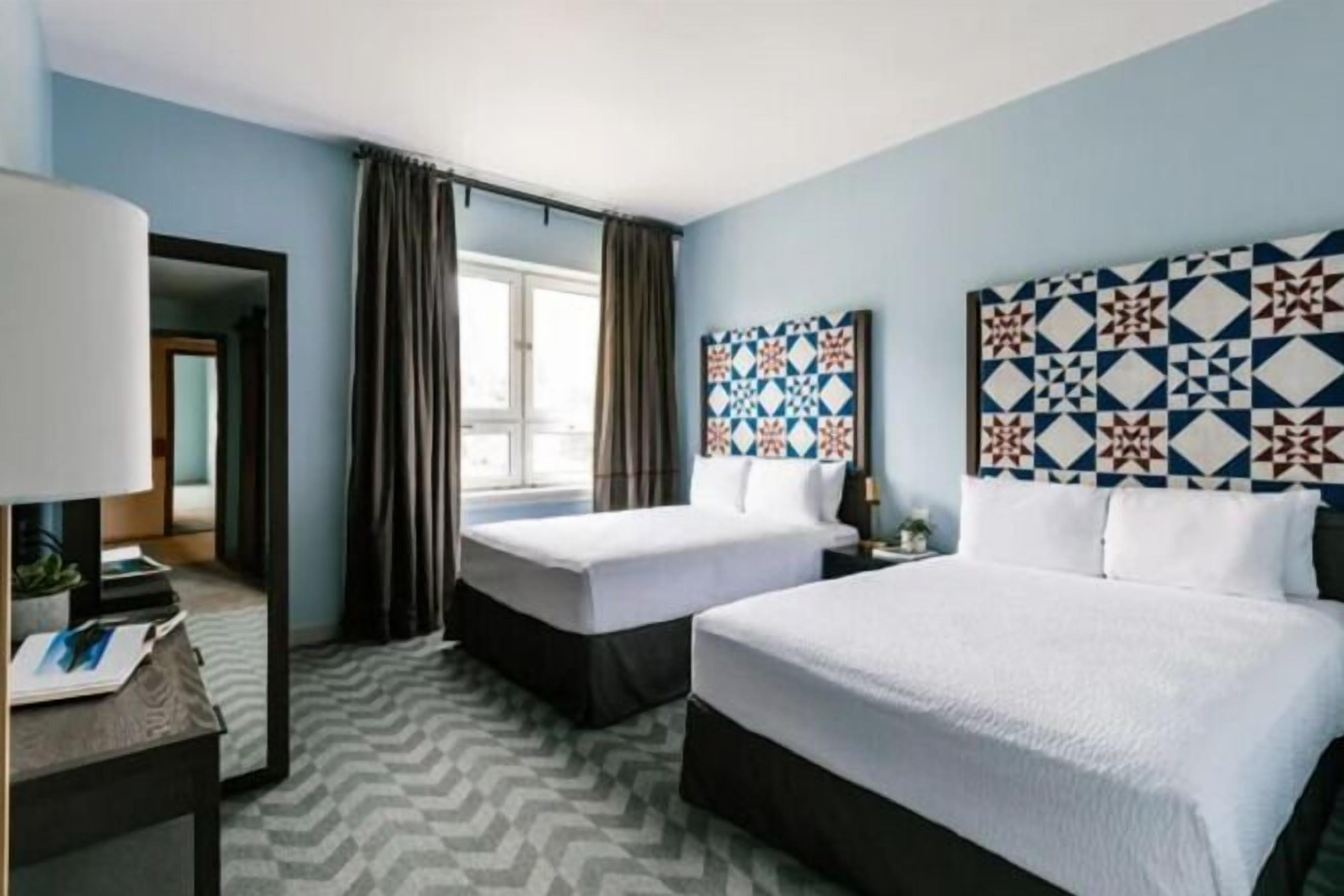 Hypo-allergenic bedding, in-room safe, iron/ironing board