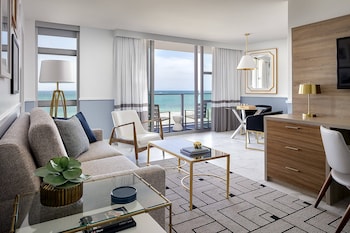 55-inch flat-screen TV with satellite channels, TV, pay movies at Cadillac Hotel & Beach Club, Autograph Collection