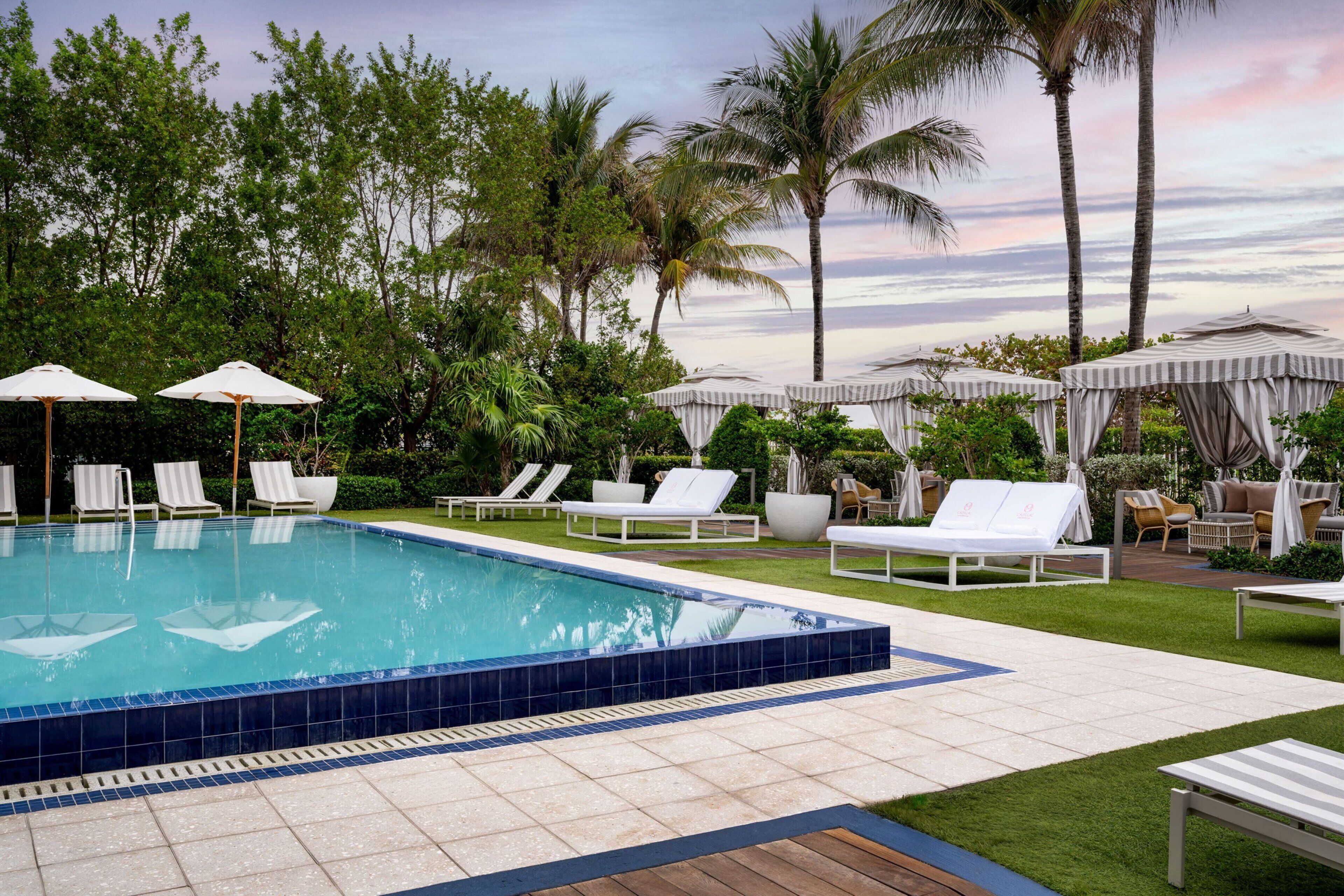 2 outdoor pools, open 6:00 am to 8:00 pm, pool cabanas (surcharge)