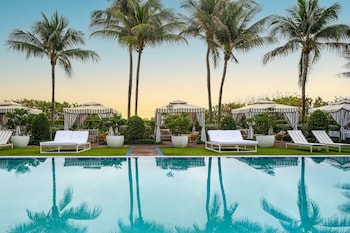 2 outdoor pools, open 6:00 AM to 8:00 PM, cabanas (surcharge) at Cadillac Hotel & Beach Club, Autograph Collection