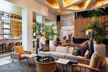 Hotel entrance and lobby at Cadillac Hotel & Beach Club, Autograph Collection