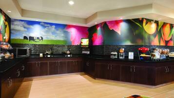 Free daily buffet breakfast