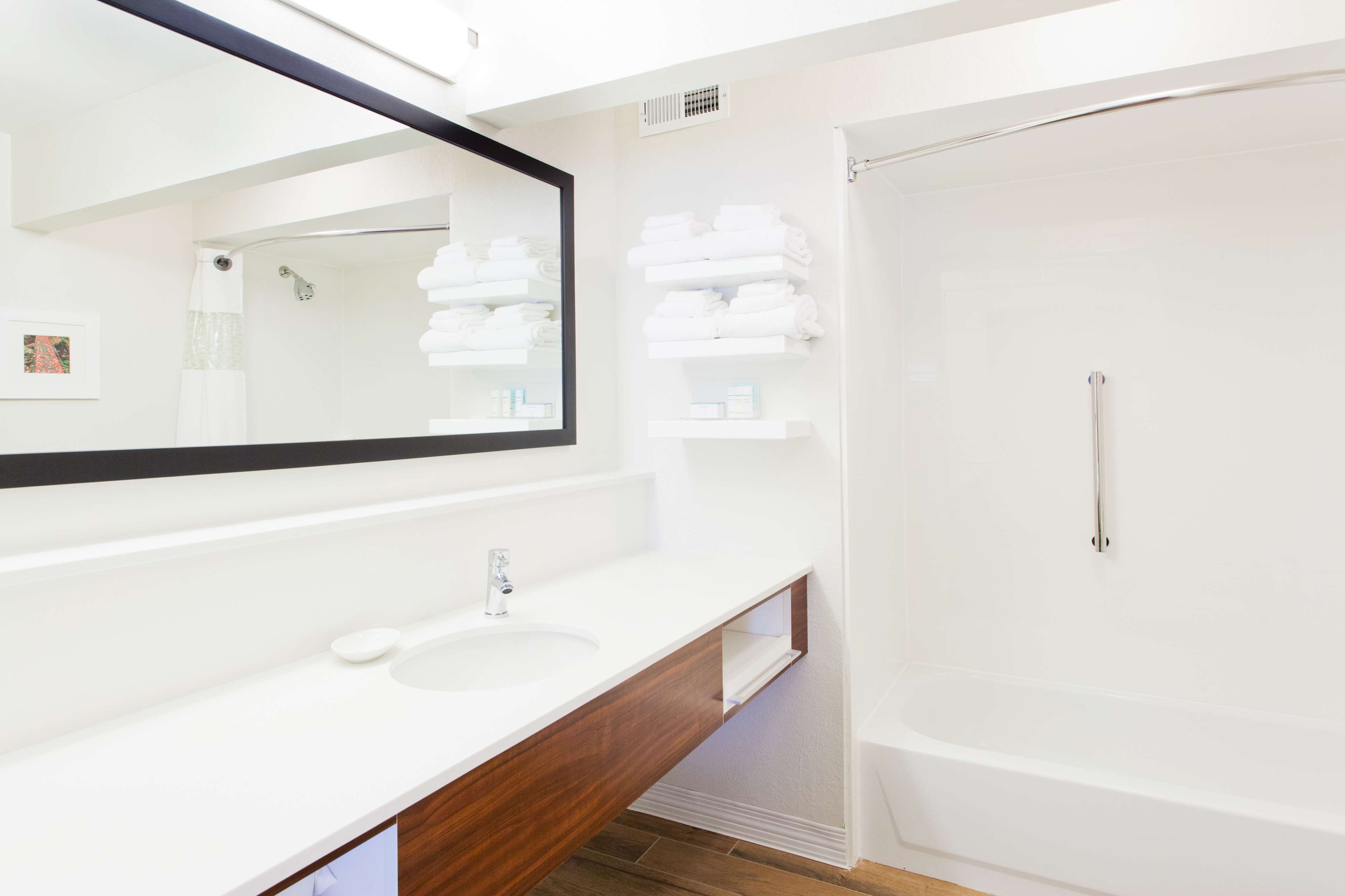 free toiletries, hair dryer, towels