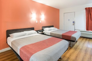 Blackout curtains, free WiFi, bed sheets