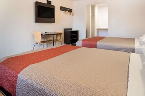 Deluxe Room, 2 Double Beds, Smoking, Refrigerator & Microwave | Blackout drapes, free WiFi, bed sheets