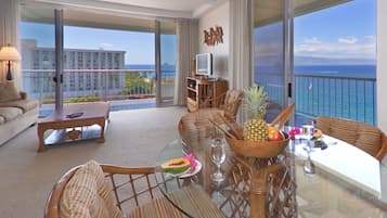 Rom – premium, 2 soverom, ved havkanten (2 Bath) | Sengetøy av topp kvalitet, safe på rommet og individuelt dekorert