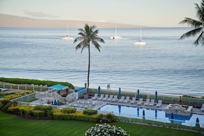 Outdoor pool, a heated pool, cabanas (surcharge), pool umbrellas - Aston at The Whaler on Kaanapali Beach (Lahaina)