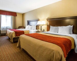 Standard Room, 2 Queen Beds, Non Smoking | Iron/ironing board, free WiFi, bed sheets, alarm clocks