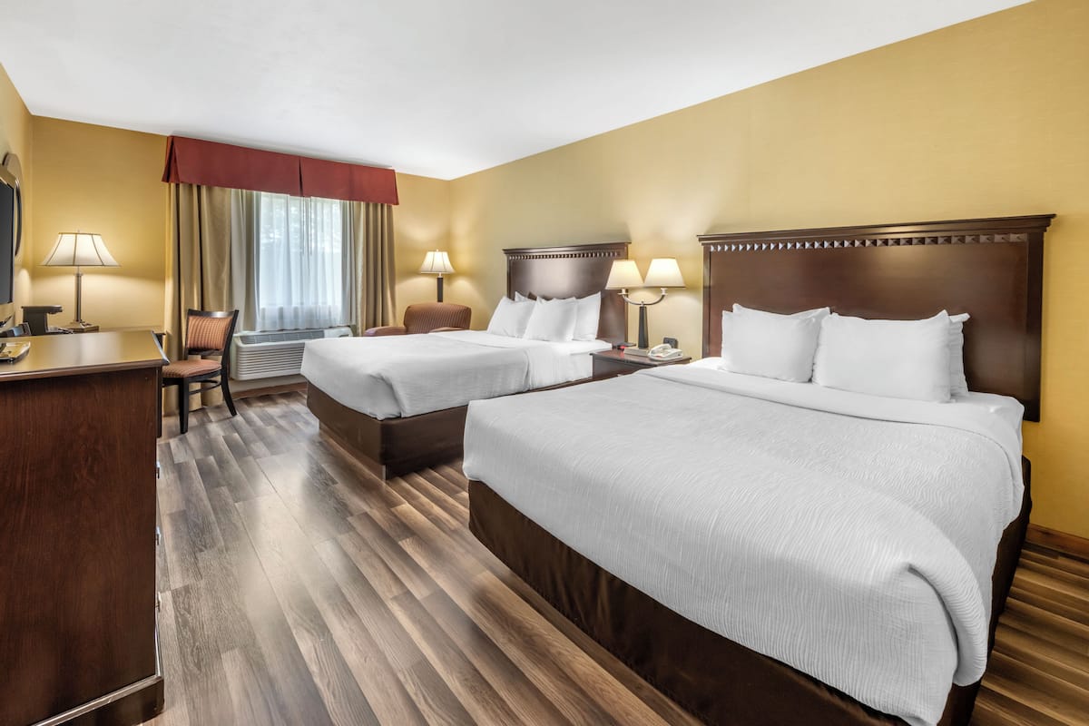 Standard Room, 2 Queen Beds, Non Smoking | Iron/ironing board, free WiFi, bed sheets, alarm clocks