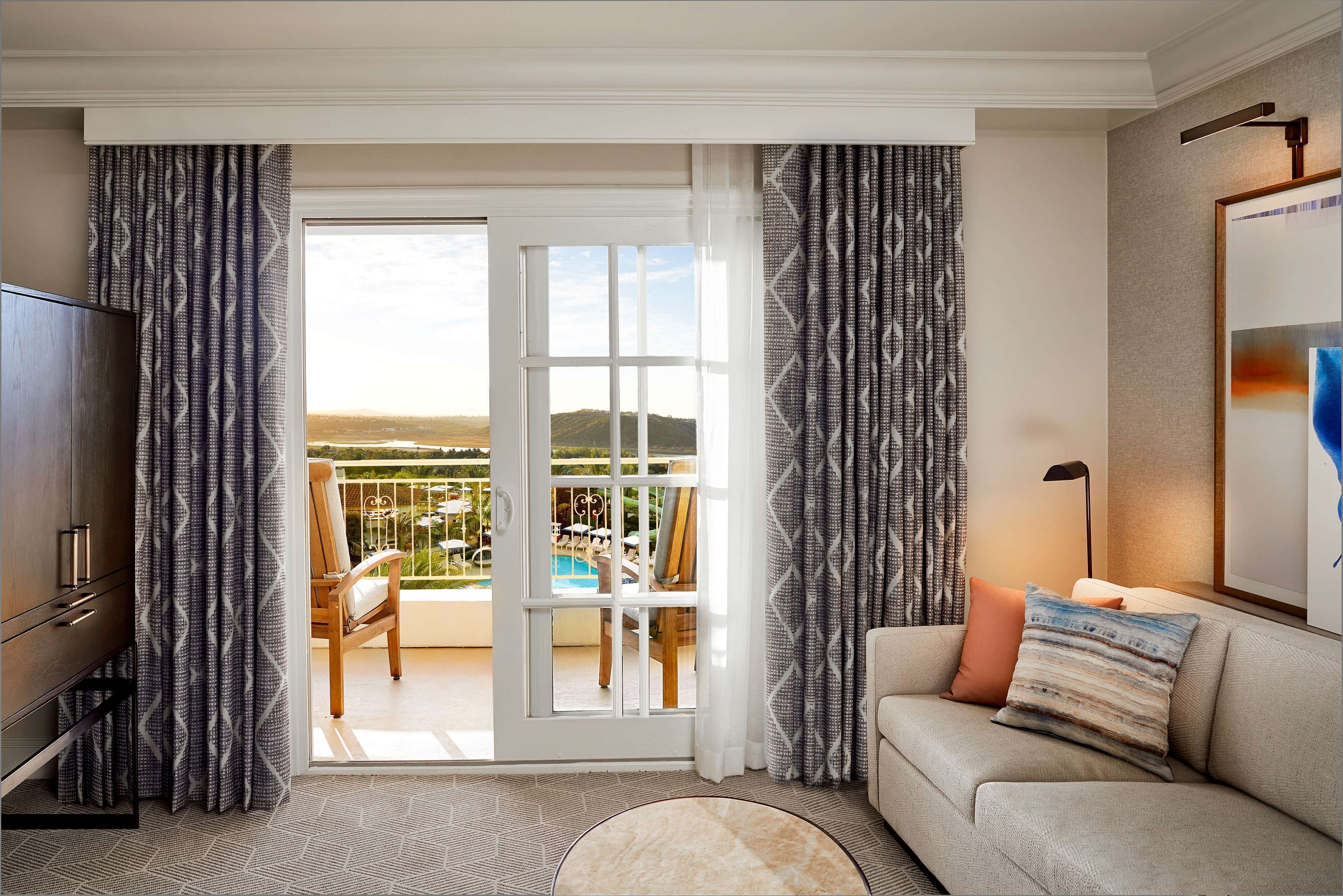 room, 1 king bed with sofa bed, pool view | view from room