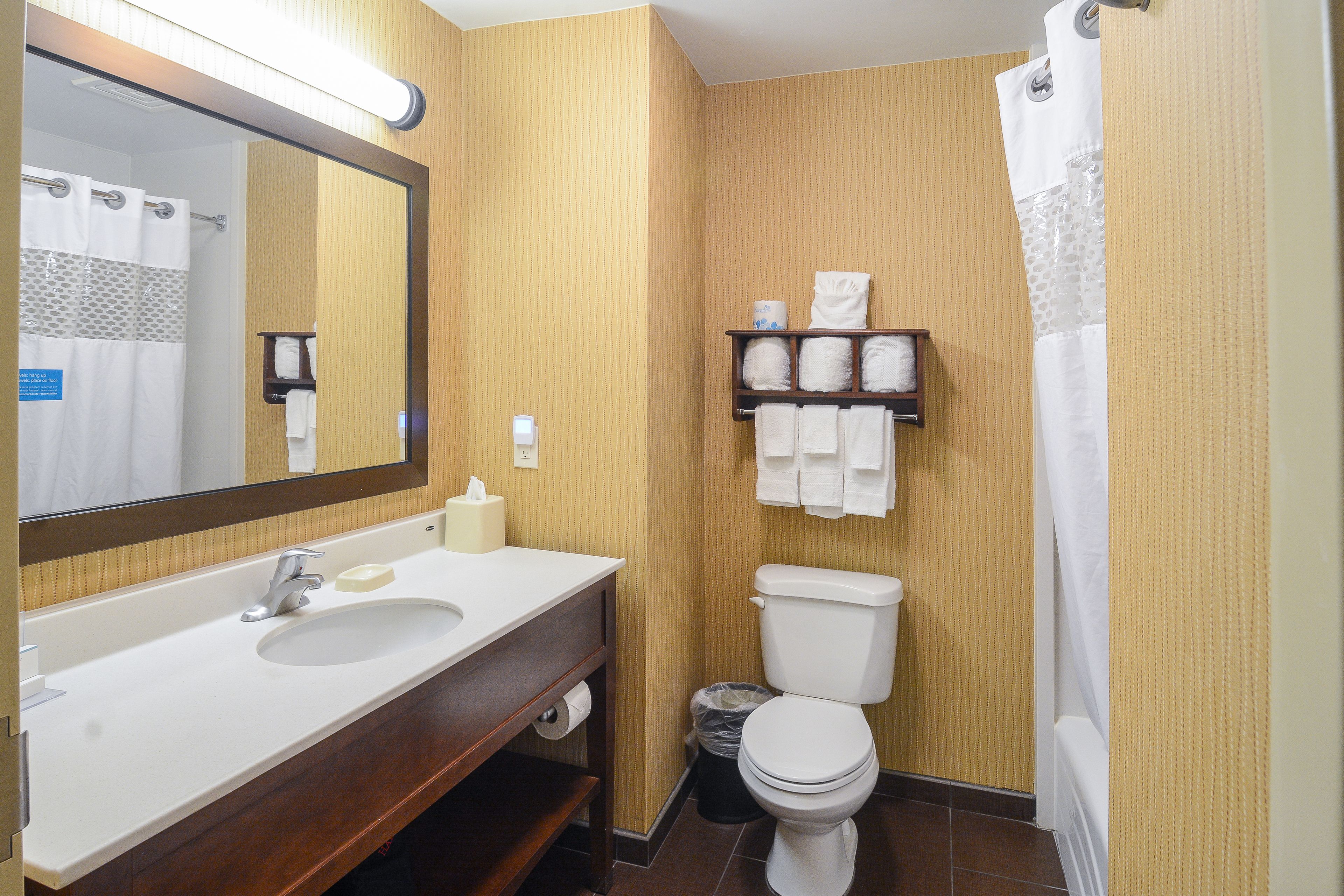 free toiletries, hair dryer, towels, soap