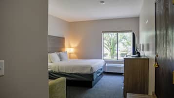 Ropa de cama de alta calidad, escritorio y cortinas blackout