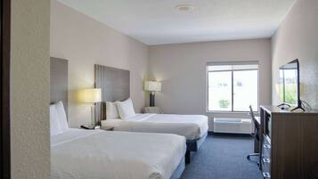 Room, 2 Queen Beds, Non Smoking | Premium bedding, desk, blackout drapes, iron/ironing board