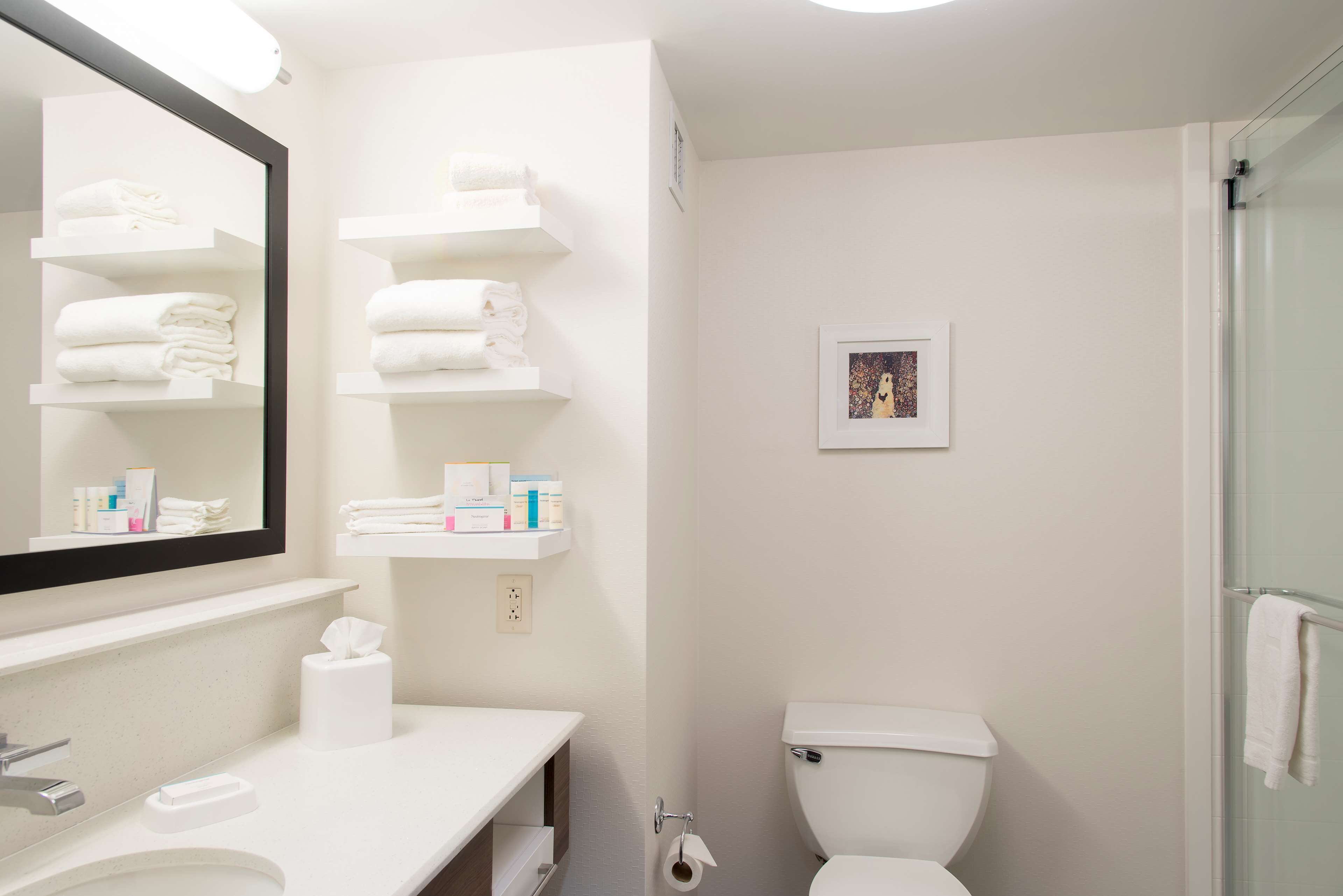 free toiletries, hair dryer, towels