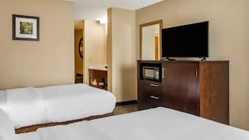Suite, 2 Double Beds, Non Smoking (Upgrade) | Premium bedding, in-room safe, desk, blackout drapes