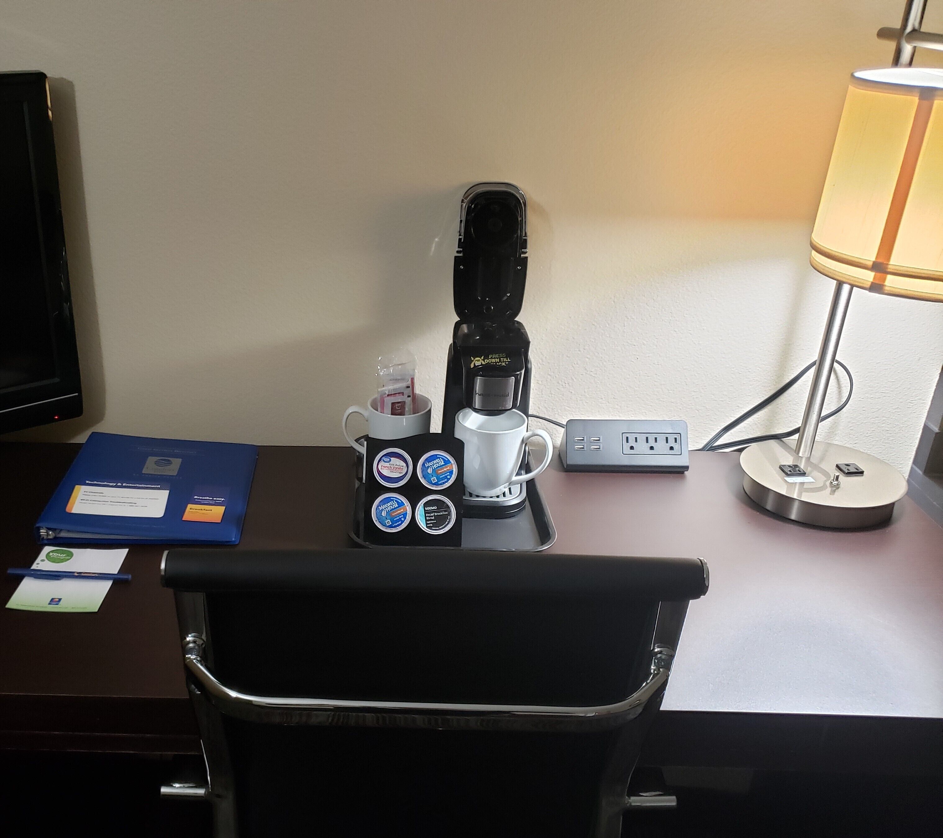 premium bedding, in-room safe, desk, blackout curtains