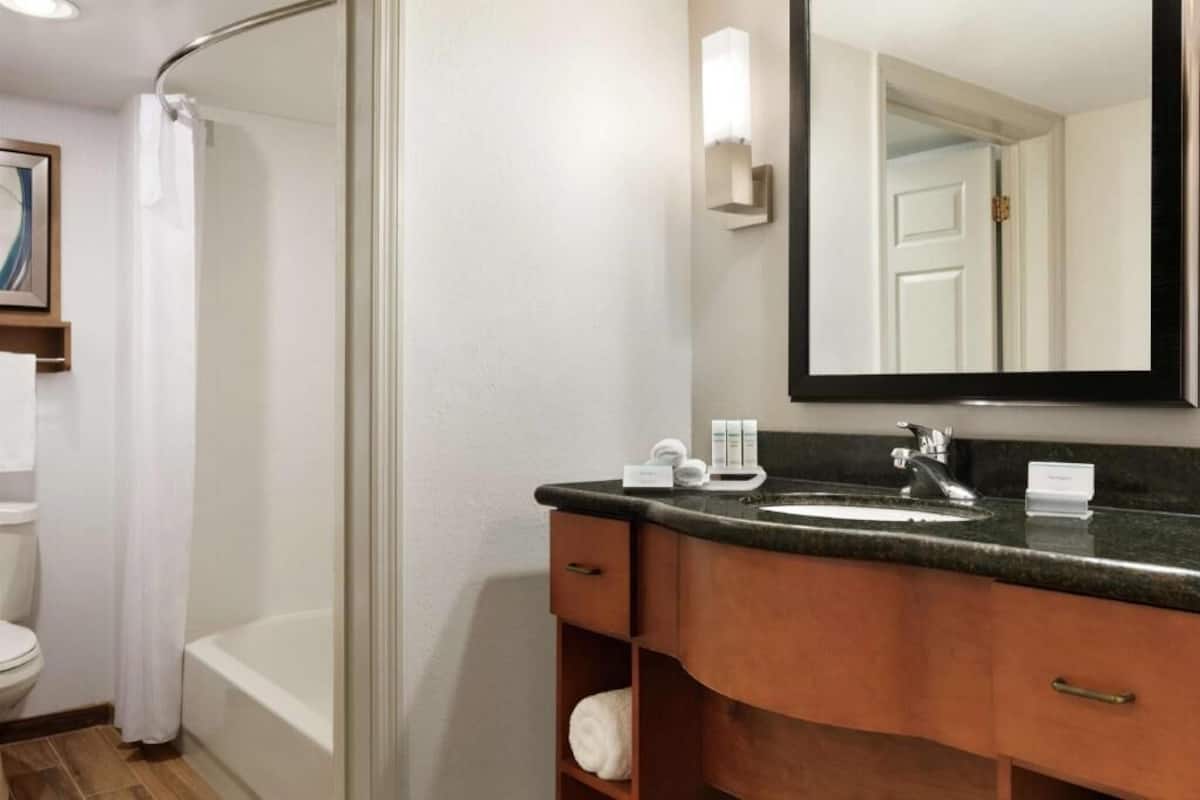Free toiletries, hair dryer, towels